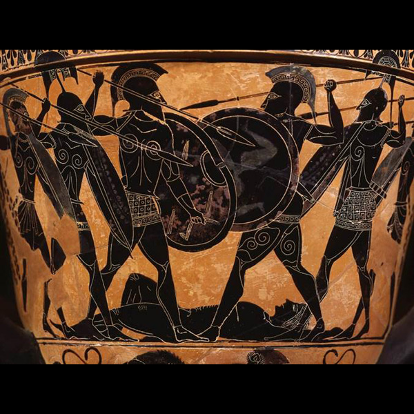Warriors on a Greek pot